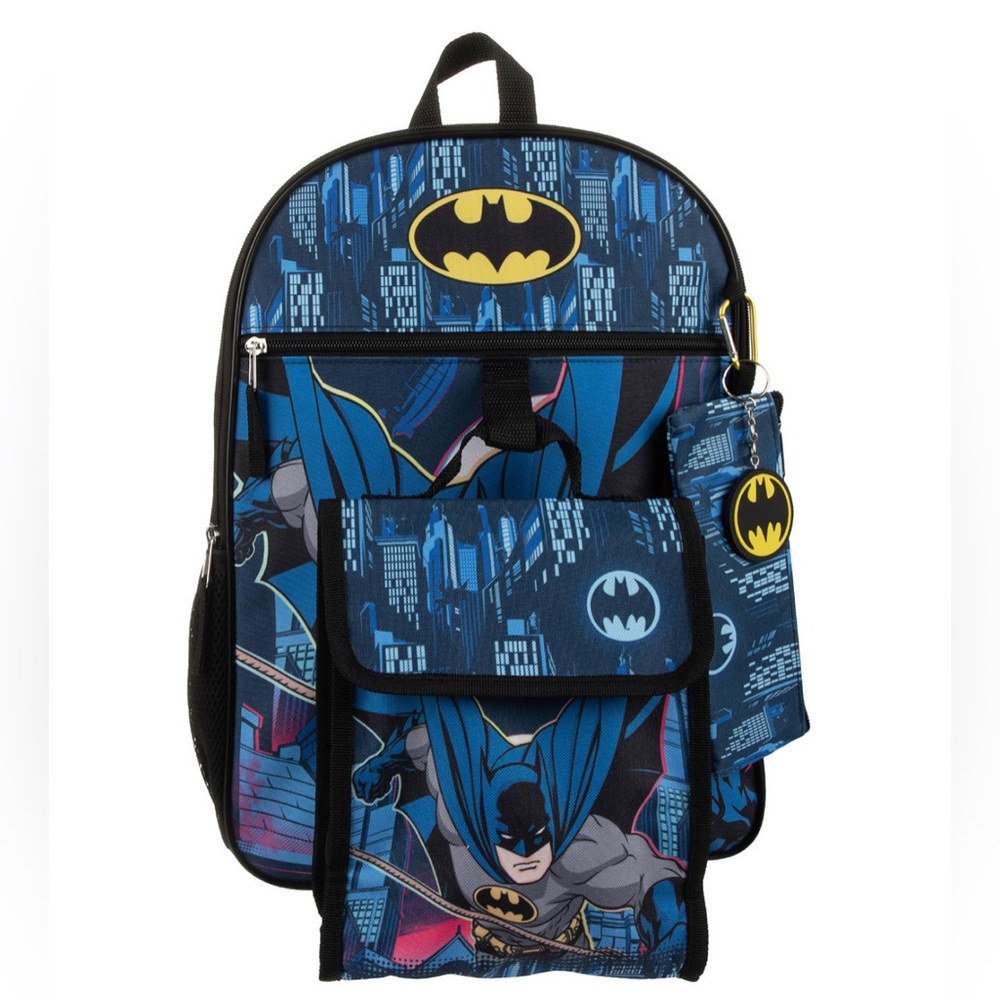 5 Piece Batman Backpack Set - Picture 5 of 6